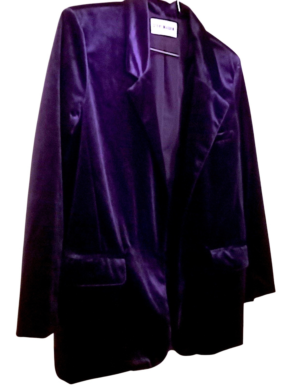 Steve Madden Deep Purple Velvet Blazer - Picture 2 of 8